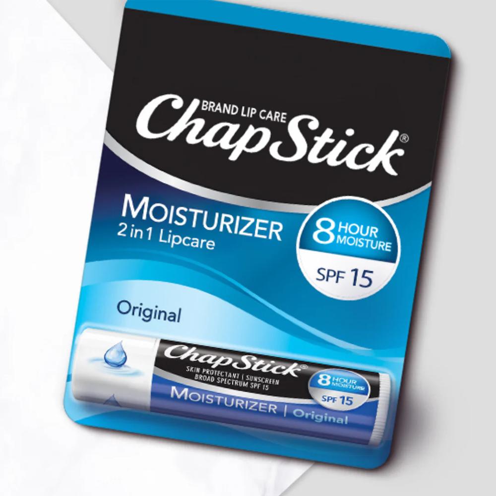 ChapStick Moisturizer SPF 15 Protective Vitamin Lip Balm. E 4 G