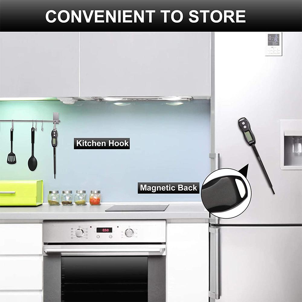 Instant Read Digital Thermometer Food For Kitchen Oven Grill Smoker