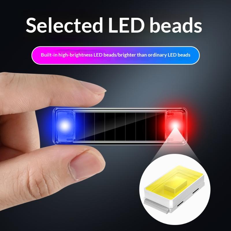 1PC Solar Powered LED Warning Strobe Light Wireless Auto Sensor for Construction Site Parking Lot Safety