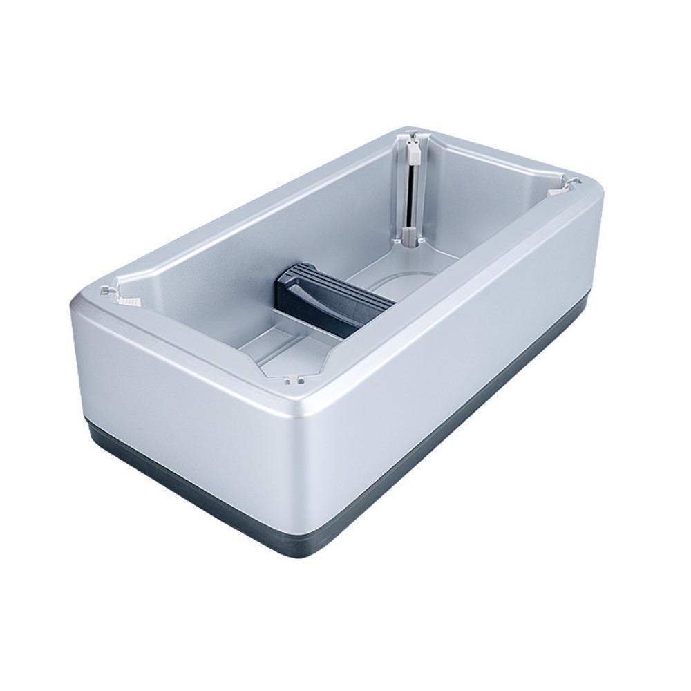 Hand-Free Shoe Cover Dispenser Portable Shoe Film Dispenser Factory Floor серебряный