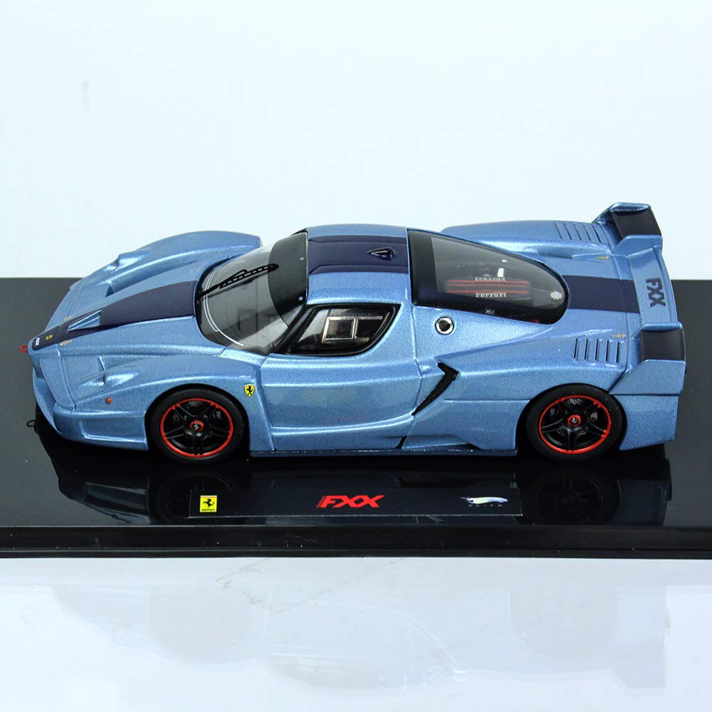 MATTEL DL Ferrari FXX Elite Finished Product 1/43 (Turquoise/Blue Stripes)