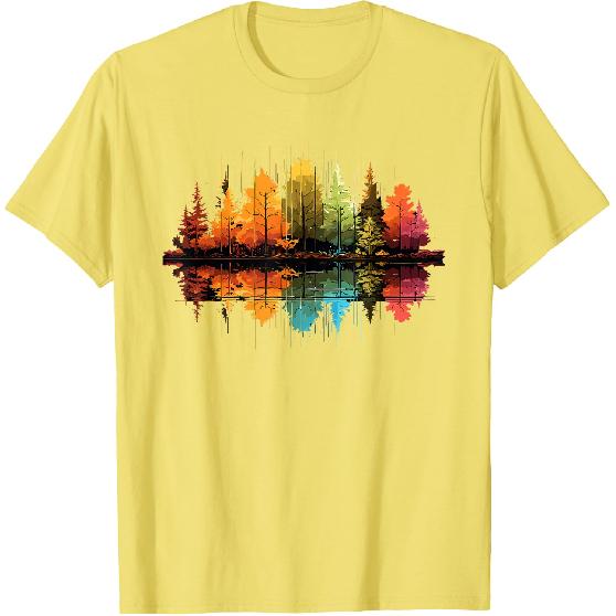 Nature Reflection Forest Trees Outdoor Wildlife T-Shirt