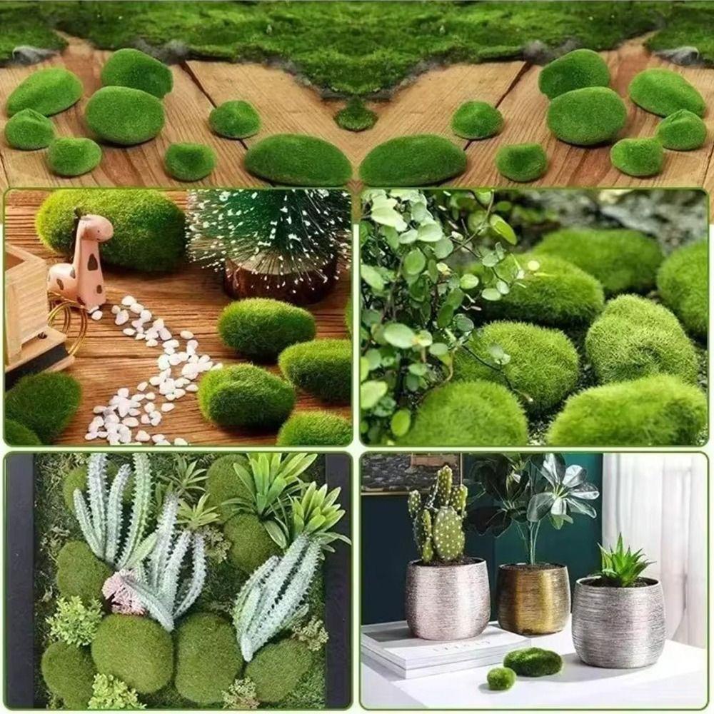 Garden Decorative Gravel Artificial Moss Rocks Fake Moss Stone  Garden Decoration