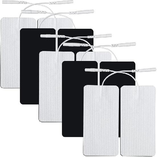 TENS Unit Replacement Pads 20 Pcs 2 x 4 Large Electrode Patches with Upgraded Self-Adhesive & Non-Irritating Design, Reusable 35 Times for белый