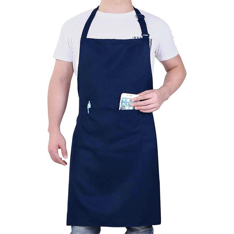 Canvas Waterproof Halter Apron - Modern Cafe Baking Apron with Logo