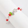 Handmade Tassels Bracelet with Delicate Flower Pendant Elegant Beaded Handchain Adjustable Length Wristband Accessory