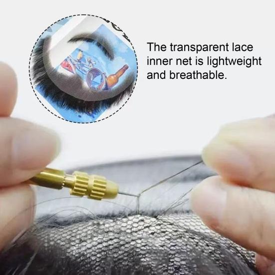 2Pcs Fake Beard Goatee Mustache Handmade Invisible Lace Facial Hair False Goatee Beard Halloween Dressing Men Makeup Drama Party Movie Prop