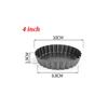 6Pcs Non-stick Tart Quiche Flan Pan Mold Pie Pizza Cake Mold Cupcake Egg Tart Tartlet Baking Mold Muffin Cup Pizza Pan Bakeware
