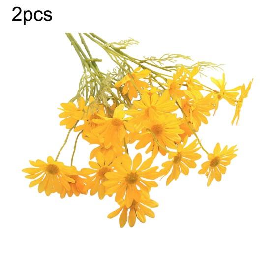 Artificial Flower Bouquet 2 or 5 Stems 21 Inch Realistic Silk Flowers with Detachable Bendable Stems UV Resistant Fake Flower Home Wedding Decor