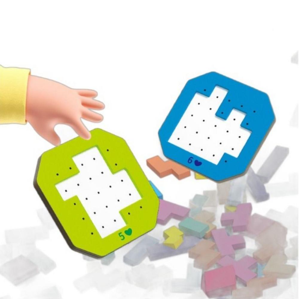 Geometry Colorful Kids Tangram Jigsaw Puzzle Toy Tangram Math Training Toy  Children's Toys