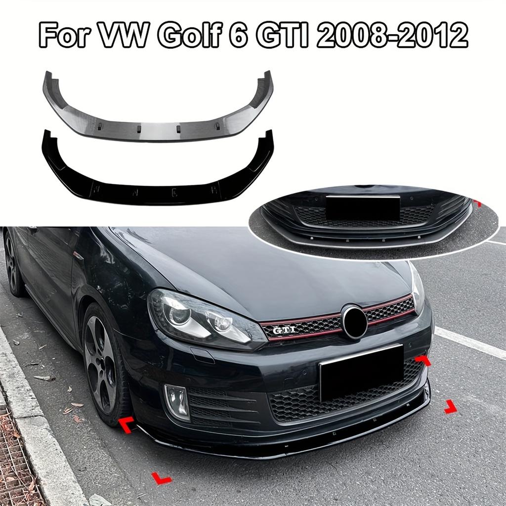 Front Bumper Lower Spoiler / Front Lip/Splitter - Protective Guard Cover-Compatible with Volkswagen Golf 6 MK6 GTI (2008–2012)