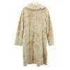 Armani Jeans Faux Leather Long Coat 6 Beige Women Used