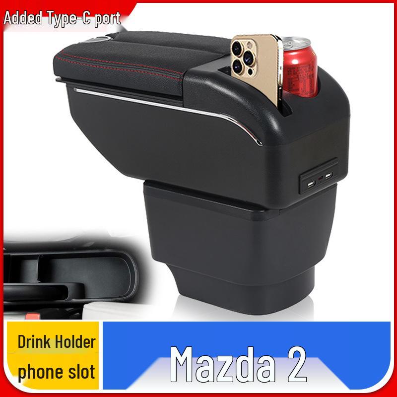 Mazda 2 Sedan/Hatchback Center Armrest Storage Box - Changan Jinxiang Modification Accessories
