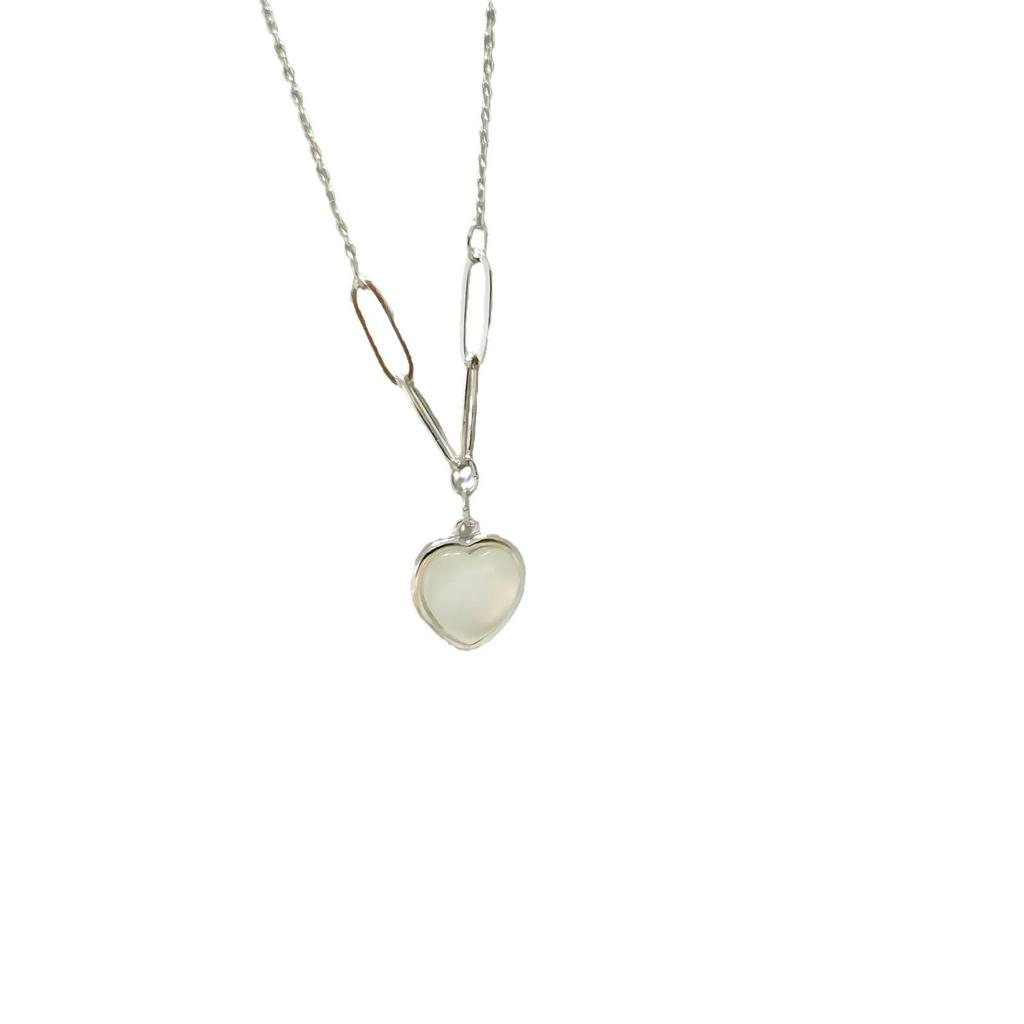 Titanium Steel Tassel Pearl Necklace with Zircon - Women's Luxury Clavicle Chain