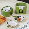 4/6Pcs Stackable Cartoon Panda Snack Dish Creative Ingredients Sauce Plate  Hotpot