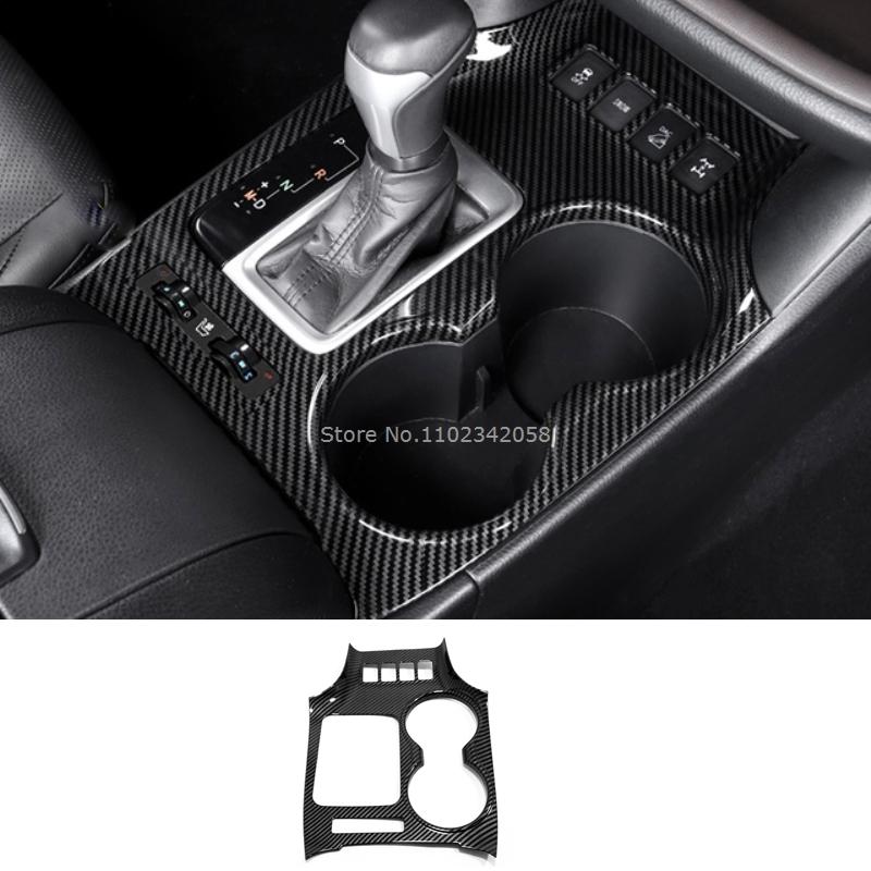 For Toyota Highlander 2015- Car Carbon Fiber Color Interior Decoration Cover window lift swtich gear shift panle Accessories