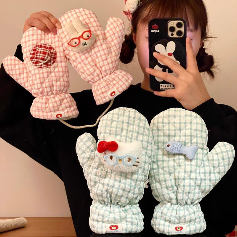 

Women s 2025 Winter Plush Warm Mittens