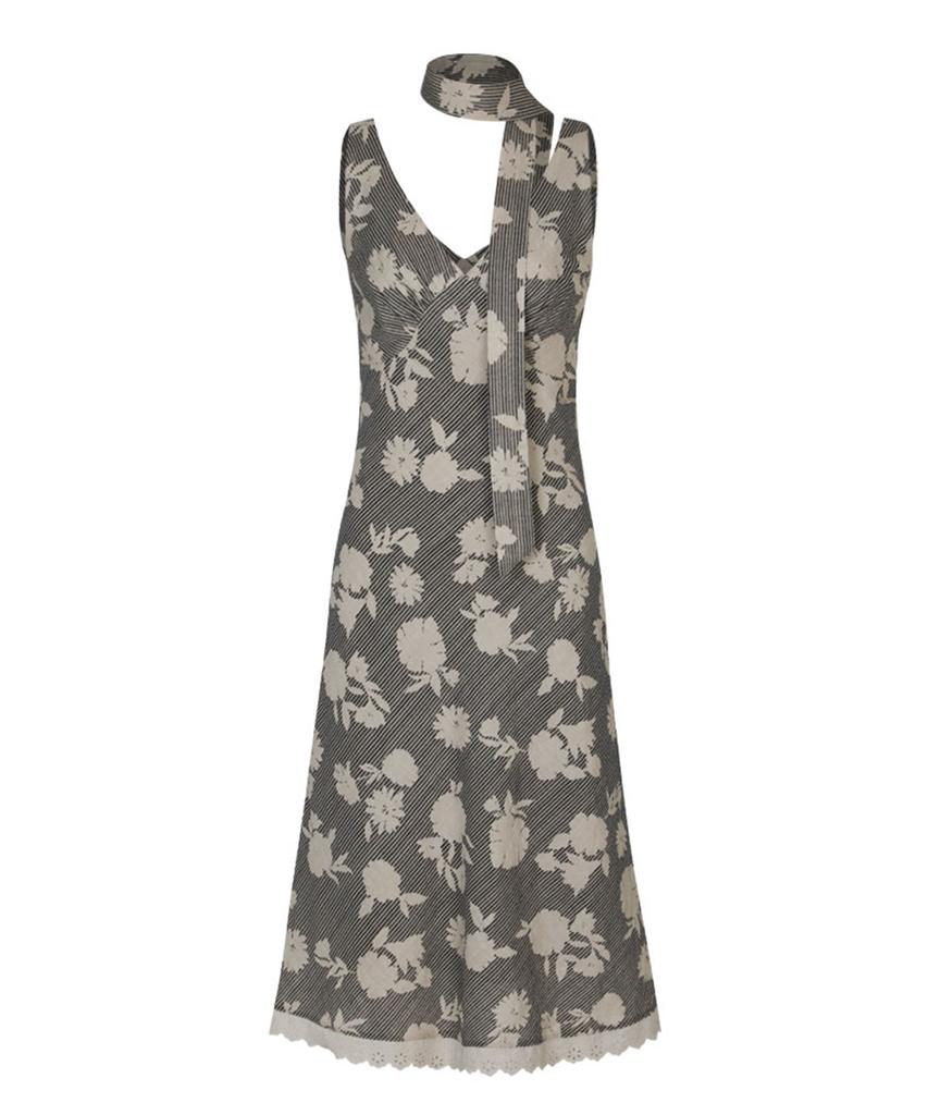 Lulu Seoul Eternal Eve Midi Dress (Scarf Set / Ivory)
