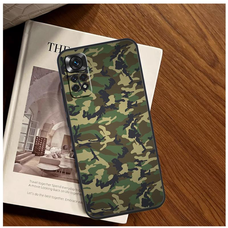 Army Camo Camouflage Case For Xiaomi Redmi Note 11 10 9 12 13 14 15 Pro Plus Cover For Redmi 15 C 10C 13C 12C 14C