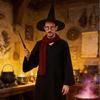 Halloween Wizard Costume Accessory Set Black Witch Hat Round Glasses Magic Wand Cosplay Props For Themed Party Fanc