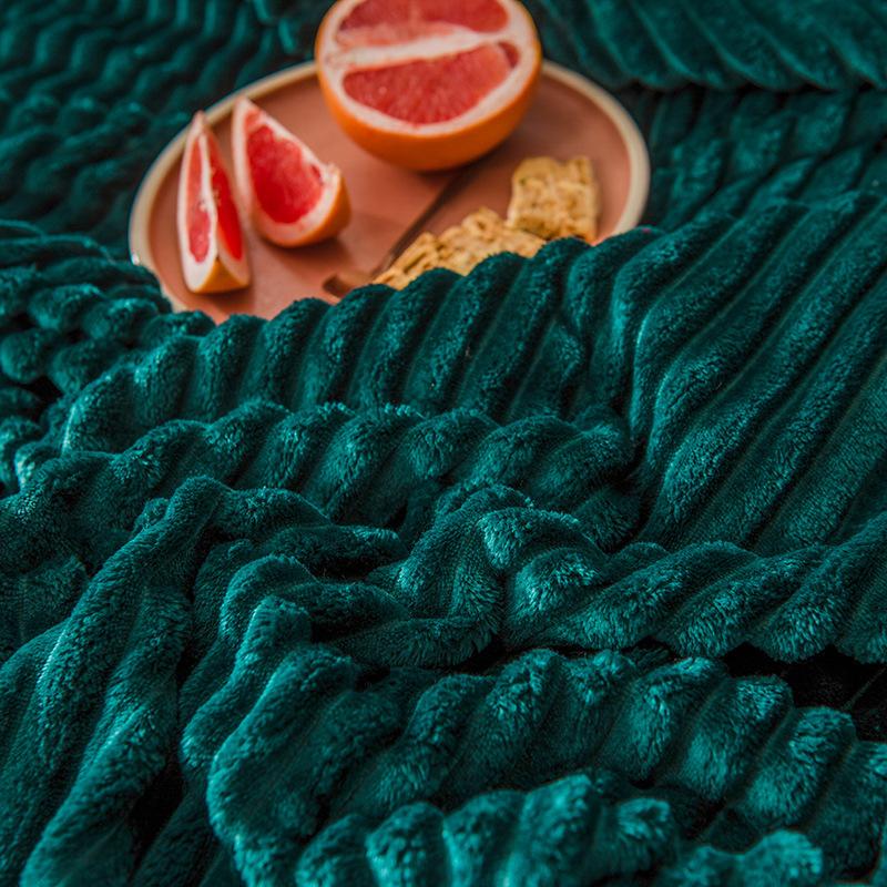 Solid Color Blanket Striped Blanket Coral Fleece Blanket Flannel Blanket Air Conditioning Blanket Nap Blanket Furry Blanket Small Blanket
