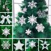Elegant Christmas Tree Pendant Set With Shimmering Reindeer And Snowflake Baubles
