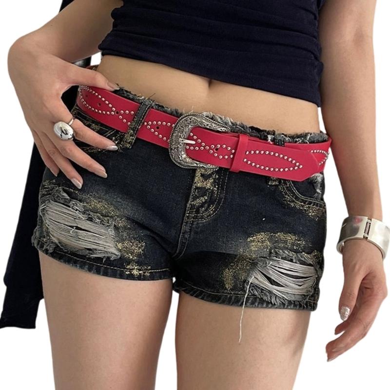 Punk Style Studded Belt Premium PU Leather Adjustable Fashion Accessory For Men And Women