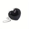 Women'S Heart-Shaped Chain Bag, Korean Style, Trendy Diamond Pattern, Shoulder Crossbody Bag with a Metallic Feel, Lightweight Small Square Bag