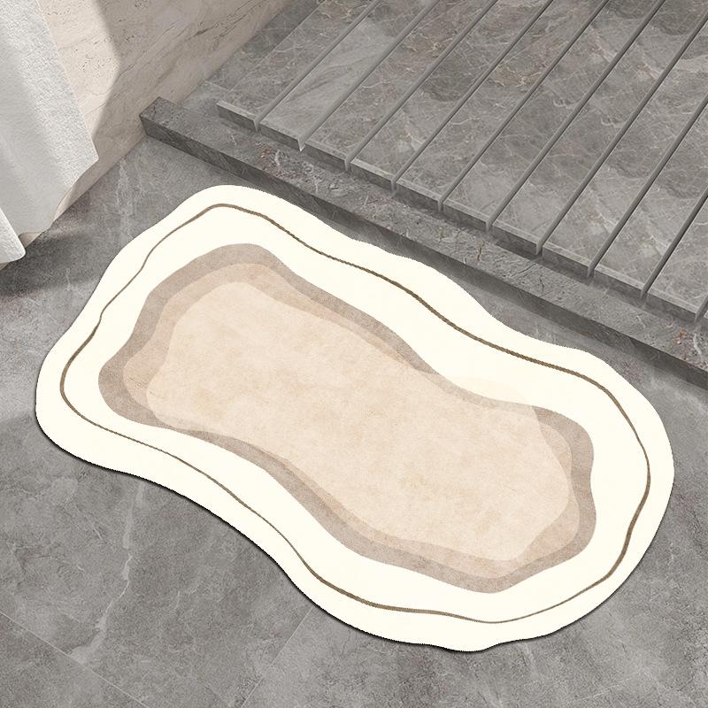

Ins Wind Diatom Mud Floor Mat Bathroom Door Moisture-wicking Fast-dry Non-slip Foot Mat Bathroom Easy To Care Wear-resistant Floor Mat 40 * 60cm