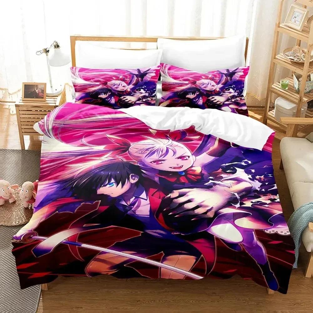 3D Anime Dance In The Vampire Bund Bedding Set Duvet Cover Bed Set Quilt Cover Pillowcase Comforter King Queen Size Boys Adult