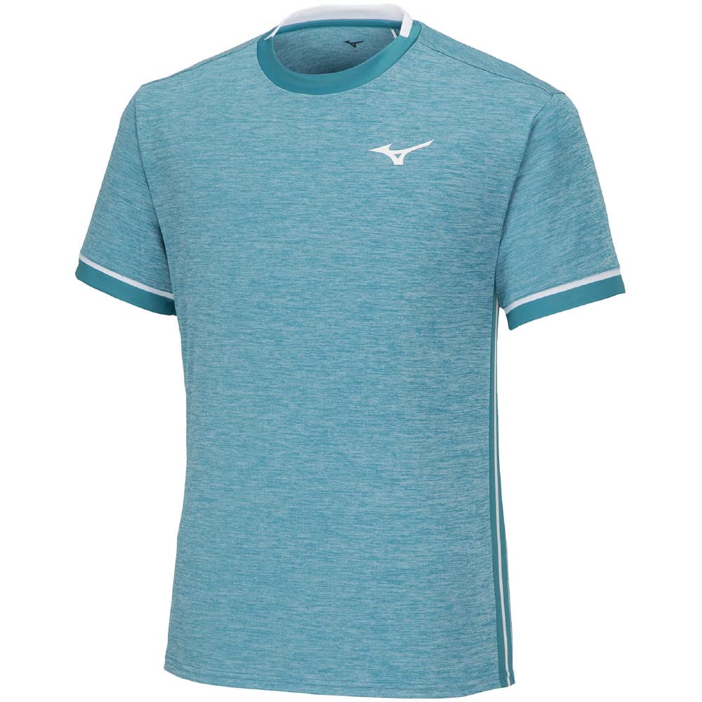 

Mizuno Бадминтон Игровая Футболка Короткая Легкая в Движениях Эмаль Размер 72MAA004 Футболка, Рукав, Анти-прилипание, в, Синий, 2XL,