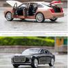 1:24 Hong Qi H9 Cars Toys Miniature Models Alloy Diecast 6 Doors Opened Pull Back Parade Vehicles for Adult Collectible Gifts