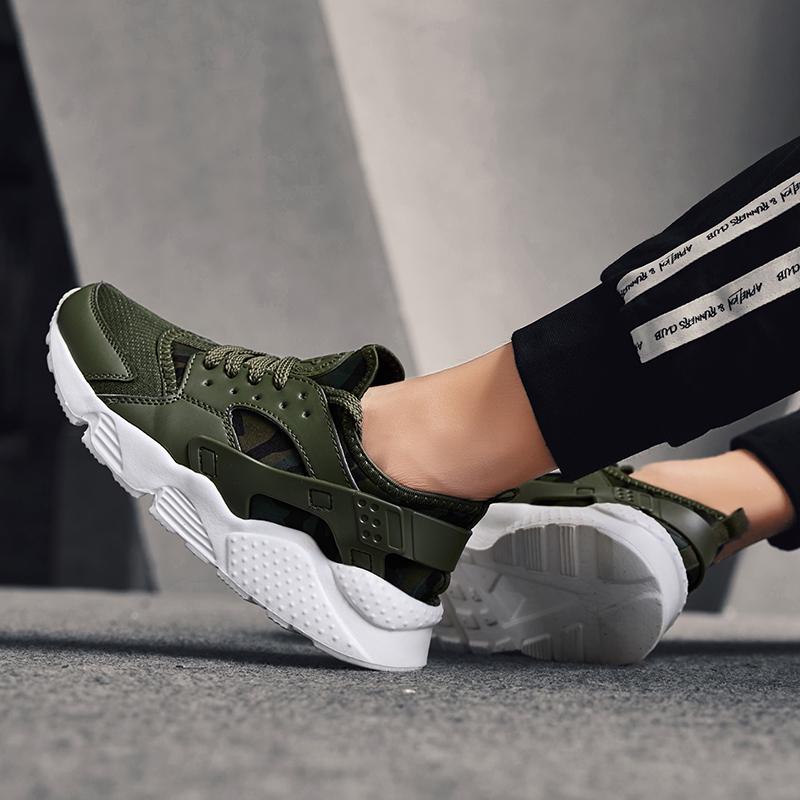 Fashion Lace-up Men's Sports Shoes Breathable Mesh Sneakers Non-slip Running Shoes Big Size Jogging Shoes