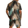 Men's Casual Lightweight Breathable Short-Sleeve Shirt And Shorts Set