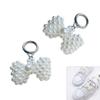 Elegant Bowknot Keychain Pendant Beautiful Crystal Shoe Decoration Keychain Stylish Beaded Bowknot Shoe Pendant