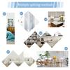 6pcs Self Adhesive Mirror Sheets Flexible Non Glass Mirrors Removable Mirror Wall Stickers Home Room Bedroom 3D Wall Decor