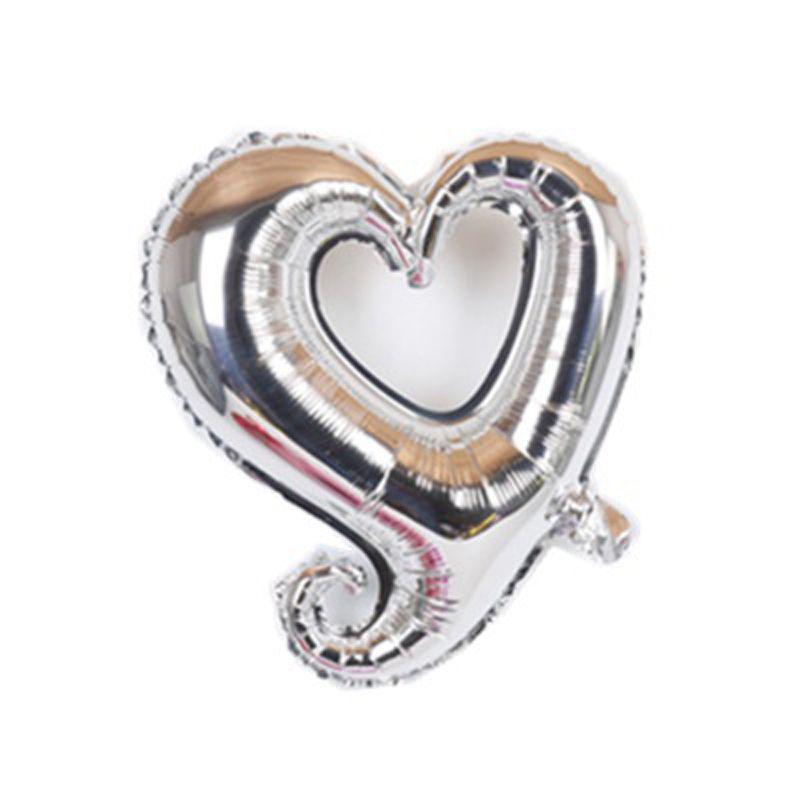 Hook Helium Heart Wedding Birthday Party Valentines Day Heart Foil Balloon
