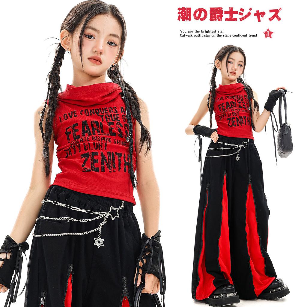 Kinder Jazz Tanzkostüme Mädchen Street Dance Trendige Kostüme Kinder Jazz Damen Gruppenstil Anzüge Mädchen Jazz Tanzkostüme