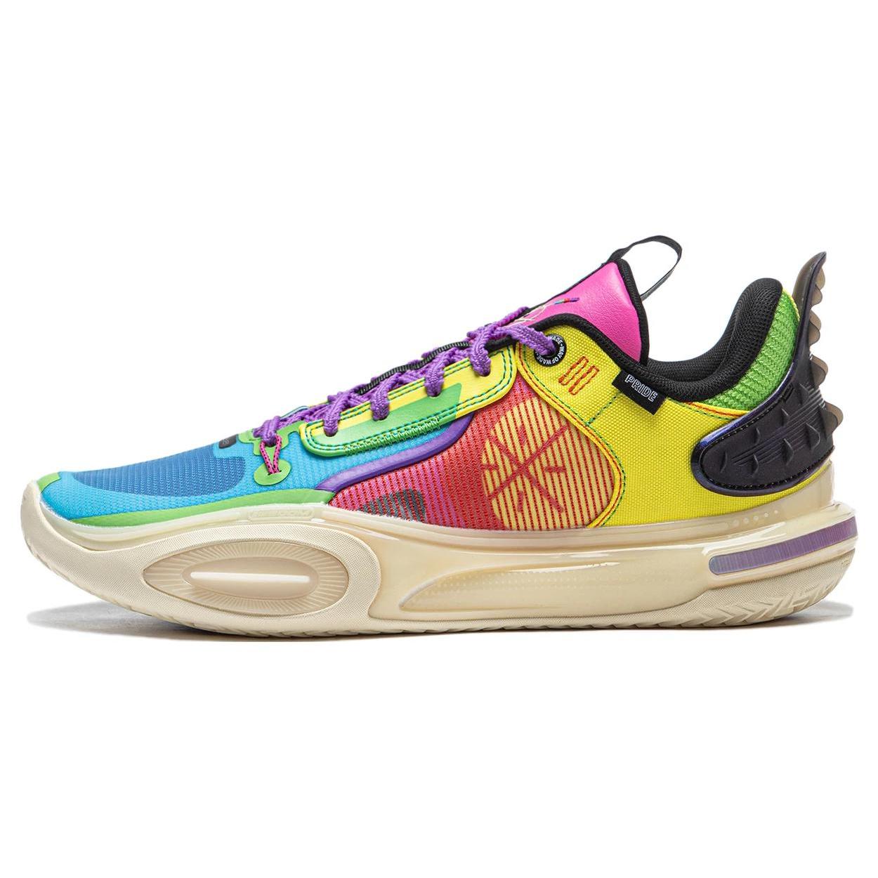 

Li Ning All City 11 Cushioning Slip Resistant Low top Basketball Shoes Men s Blue Yellow ABAT031-7 44