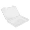 4pcs Transparent Hinged Cover Box PP Storage Container Multipurpose Storage Box  Office Supplies