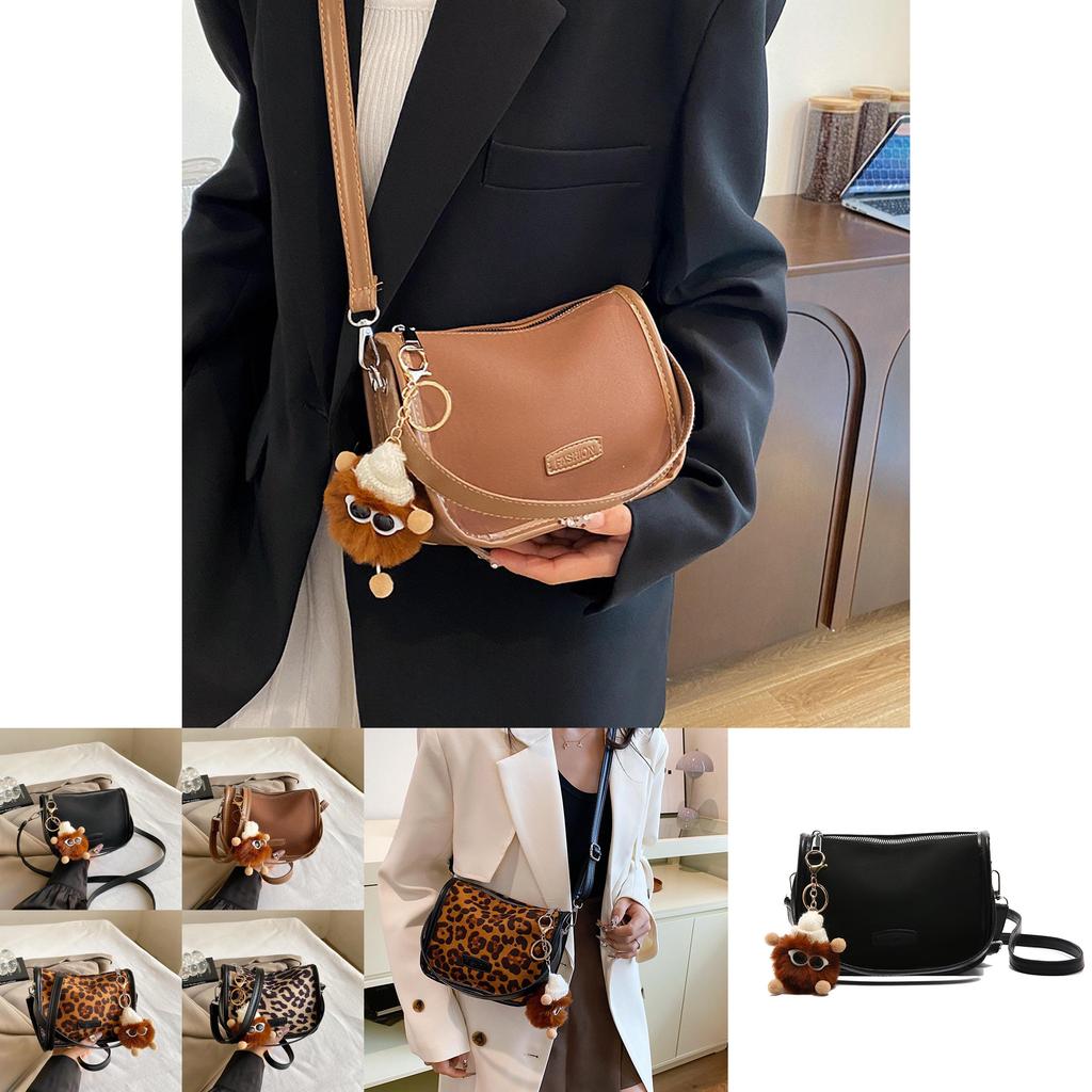 Trendy Leopard Print Pu Shoulder Bag For Daily Use Stylish And Versatile Design