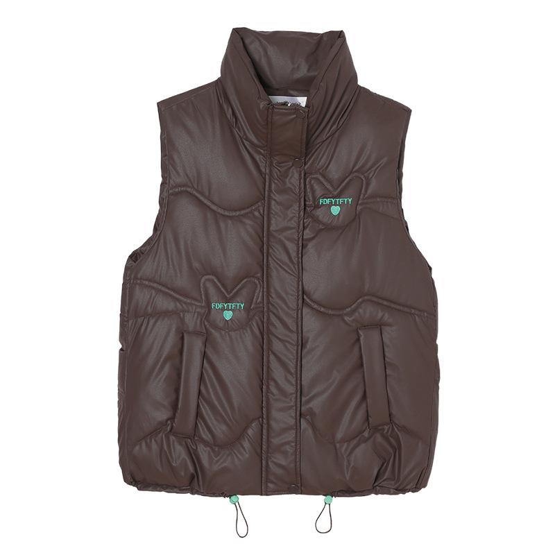 New Autumn and Winter Thick Joker Lambskin Short Cotton Vest Ladies Disposable Vest Coat