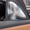 For Mercedes Benz E Class W214 2024-2026 Stainless Steel Silver Car Door A-pillar Horn Cover Trim Interior Car Accessories
