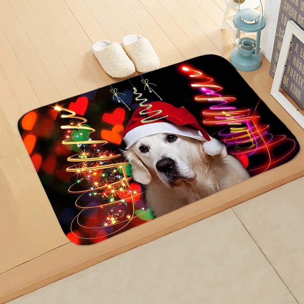 

New Year s Home Renovation CuteChristmasAnimal Print Doormats Are Non-slip for Entryways Perfect for Kitchen and Bathroom Floors 40x60cm