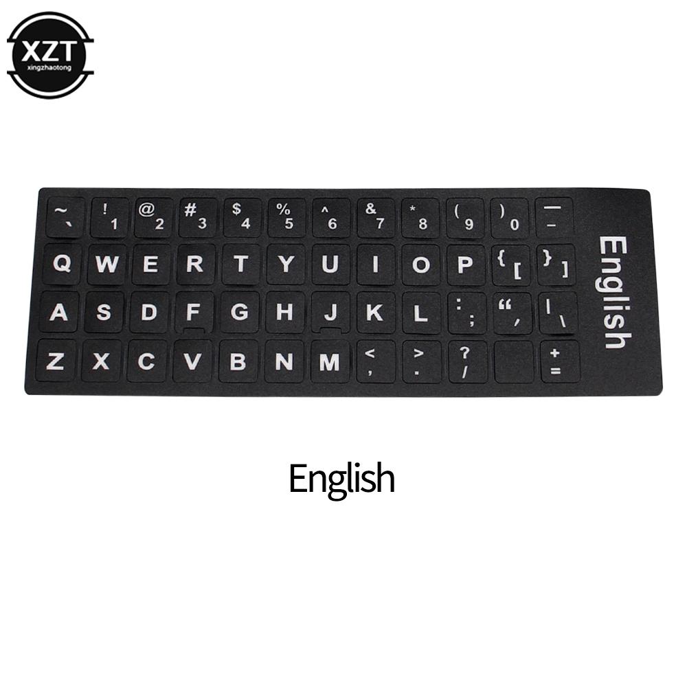 1 Stück Buchstaben Tastaturaufkleber Englisch/Italienisch/Spanisch/Japanisch/Koreanisch/Französisch Mattierte PVC-Aufkleber für Laptop Desktop-PC Computer
