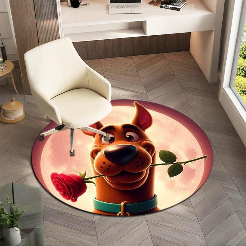 Halloween Supernatural Comedy Adventure Movie Scooby-Doo Round Carpet Soft Home Decoration Corridor Table and Chair Anti Slip Outdoor Floor Mat Rug 16