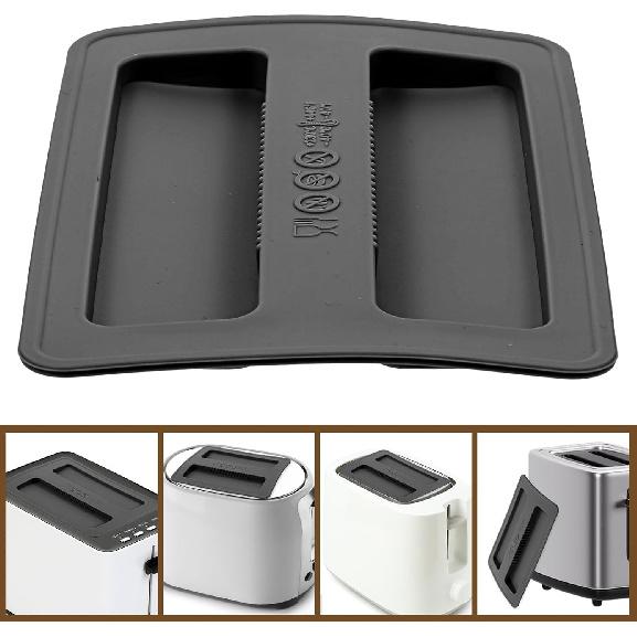 2Pcs Silicone Toaster Cover, 2 Slice Toaster Dust Covers Bread Machines Dustproof Lid Bread Maker Appliance Accessories for Breads Sandwich