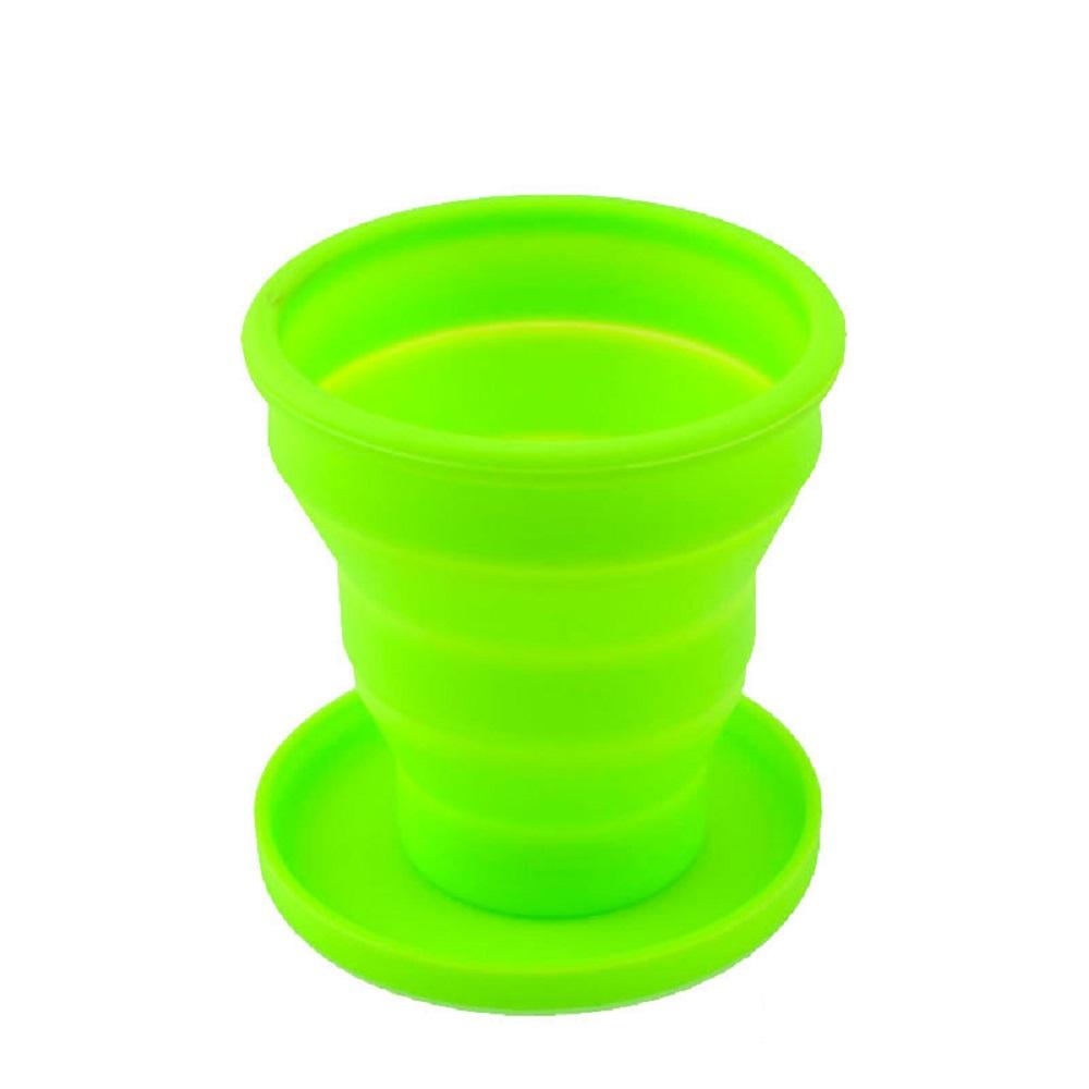 Hot Sale Portable Silicone Retractable Folding Cup With Lid Outdoor Telescopic Collapsible Drinking Cup Travel Camping Water Cup
