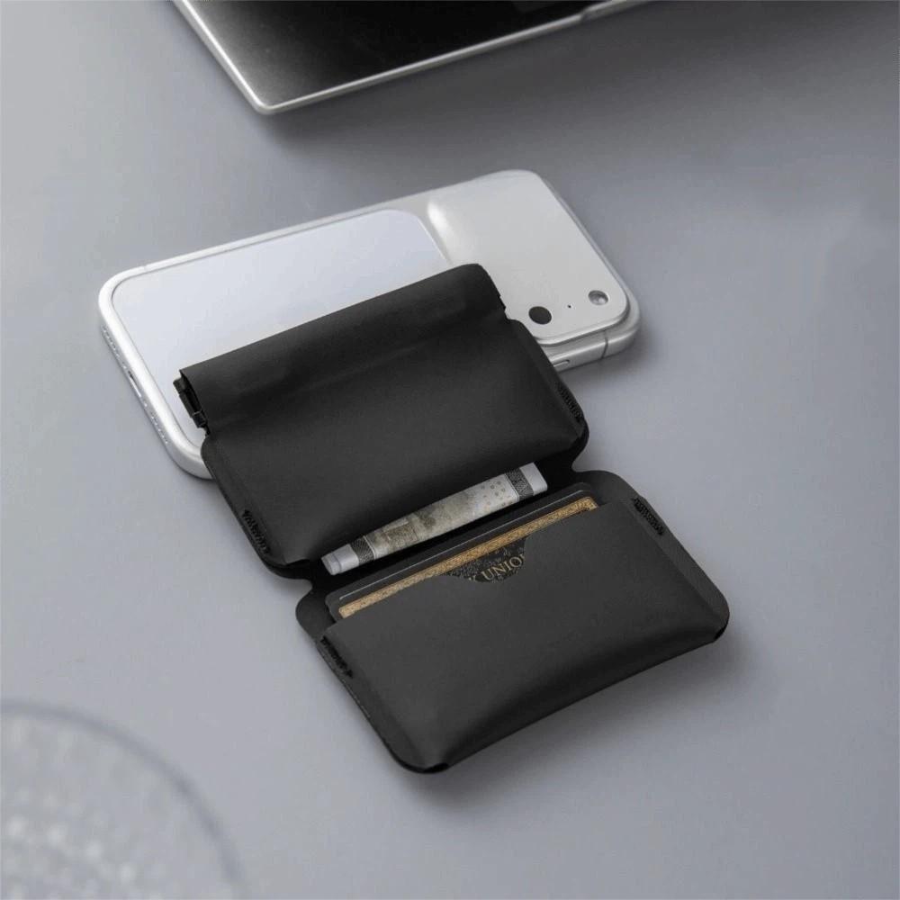 Magnetic Buckle Mini Folding Wallet Ultra-Light ID Business Card Holder Everyday Carry