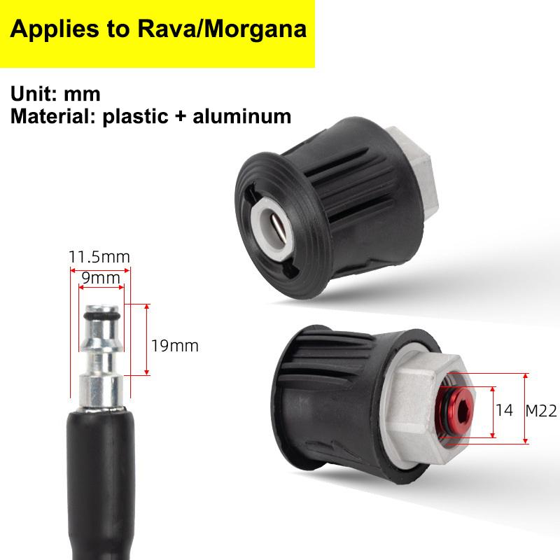 Car Wash Water Spray Head M22-14Mm Quick Connect Adapter For Karcher/Lavor/Nilfisk 2320Psi O-Ring Leakproof Washer Fitting